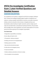 IFSTA Fire Investigator Certification &NewLine;Exam &vert; Latest Verified Questions and &NewLine;Detailed Answers 