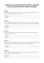 Dosage Calculation Practice Exam 1 Updated&NewLine;Actual Questions And Correct Answers