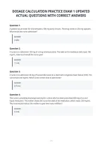 Dosage Calculation Practice Exam 1 Updated&NewLine;Actual Questions With Correct Answers