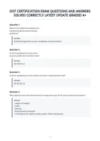 Dot Certification Exam Questions And Answers&NewLine;Solved Correctly Latest Update Graded A&plus;