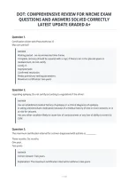 Dot&colon; Comprehensive Review For Nrcme Exam&NewLine;Questions And Answers Solved Correctly&NewLine;Latest Update Graded A&plus;