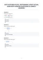 Dot Plots&sol;Box Plots&comma; Histograms Latest Actual&NewLine;Exam With Verified Questions & Correct&NewLine;Answers