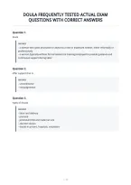 Doula Frequently Tested Actual Exam&NewLine;Questions With Correct Answers