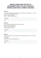 Driver License Written Test In&NewLine;Vietnamese Latest Actual Exam With&NewLine;Verified Questions & Correct Answers&NewLine;