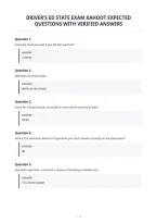 Driver's Ed State Exam Kahoot Expected&NewLine;Questions With Verified Answers