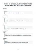 Driving School Final Exam Frequently Tested&NewLine;Actual Questions With Correct Answers&NewLine;