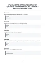 Dynatrace Pro Certification Study Set&NewLine;Questions And Answers Solved Correctly&NewLine;Latest Update Graded A&plus;