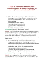 NURS 231 Fundamentals & Pathophysiology Comprehensive Exam Review Questions and Correct Answers &vert; Graded A&plus; &vert; New Update 2026&sol;2027 