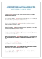 Aswb Lmsw Exam &lpar;Actual Exam&rpar; With Correct Actual &NewLine;Questions And Correctly Well Defined Answers Latest &NewLine;Already Graded A&plus; &vert; Updated Version &period;