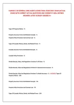 Florida 2-20 General Lines Agent License Final Exam 2026  Exam &lpar;Actual &NewLine;Exam&rpar; With Correct Actual Questions And Correctly Well Defined &NewLine;Answers Latest Already Graded A&plus;