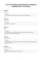 Itls Test Review Questions With Complete&NewLine;Answers &lpar;100&percnt; Accurate&rpar;