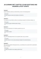 Jb Learning Emt Chapter 2 Exam Questions And&NewLine;Answers Latest Update&NewLine;
