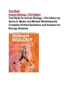 Test Bank for Human Biology&comma; 17th Edition by Sylvia S&period; Mader & Michael Windelspecht &vert; Complete Verified Questions & Answers