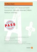 NUR 600 Exam 2 V1 &vert; Advanced Health &NewLine;Assessment  Q&A with Rationale &vert; William &NewLine;Paterson University  