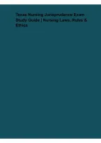 Texas Nursing Jurisprudence Exam Study Guide &ndash; Nursing Laws&comma; Rules & Ethics