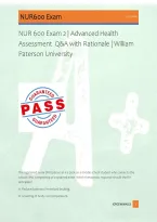 NUR 600 Exam 2 &vert; Advanced Health &NewLine;Assessment  Q&A with Rationale &vert; William &NewLine;Paterson University  
