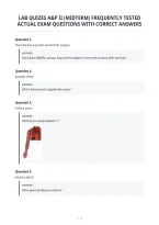Lab Quizes A&P Ii &lpar;Midterm&rpar; Frequently Tested&NewLine;Actual Exam Questions With Correct Answers&NewLine;