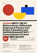 NR511 &sol; NR 511 Midterm Exam Exam 2026&sol;2027 &ndash; Questions and Answers Clinical Guidelines Health Screening &vert; Complete Verified Answers &vert; Detailed Rationales &ndash; Pass Guaranteed &ndash; A&plus; Graded