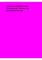 Cybersecurity Study Guide &ndash; Fundamentals&comma; Threats&comma; and Information Security