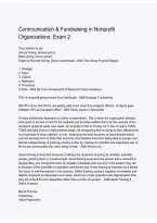 Communication & Fundraising in Nonprofit Organizations Exam 2 Study Guide &vert; Nonprofit Communication Strategies&comma; Fundraising Principles&comma; Donor Relations&comma; Campaign Planning&comma; Audience Engagement & Exam Preparation