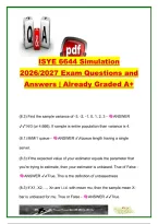 ISYE 6644 EXAM COMPLETE PACKAGE DEAL