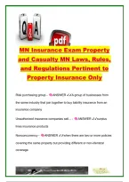 MINNESOTA PROPERTY AND CASUALTY INSURANCE EXAM COMPLETE PACKAGE DEAL