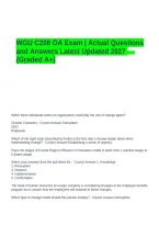 WGU C208 OA Exam 2027 &vert; Questions and Answers &vert; Graded A&plus;&NewLine;