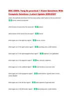 BSC 2085L Yung Su practical 1 Exam Questions With &NewLine;Complete Solutions &vert; Latest Update 2026&sol;2027 