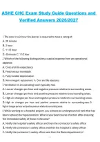 ASHE CHC Exam Study Guide &ndash; Practice Questions and Answers 2026&sol;2027
