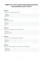 Ammo Cdc's Set B &lpar;Good One&rpar; Exam Questions And Answers Latest Update