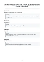 Ammo Handler Updated Actual Questions With Correct Answers