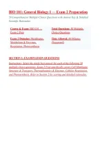 BIO 101 Exam 4 Genetics And Gene Regulation Questions And Correct Answers &lpar;Verified Answers&rpar; 2026&sol;2027 Q&A &vert; Instant Download PDF
