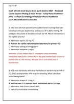 Sarah Michelle Crash Course Study Guide Solution 2027 &ndash; Advanced Clinical Decision-Making & Board Review &vert; FNP & AGPCNP Certification Examination &vert; 100&percnt; Verified Questions and Answers &vert; Detailed Rationales &ndash; Pass Guaranteed &ndash; Already Graded A&plus; &lpar;INSTANT DO