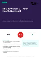  NSG 430 Exam 2 Exam 2026&sol;2027 &ndash; Questions and Answers Immune Disorders Hematologic Disorders &vert; Complete Verified Answers &vert; Detailed Rationales &ndash; Pass Guaranteed &ndash; A&plus; Graded