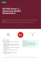 NU 650 Exam 1 Exam 2026&sol;2027 &ndash; Questions and Answers Advanced Assessment Clinical Formulation &vert; Complete Verified Answers &vert; Detailed Rationales &ndash; Pass Guaranteed &ndash; A&plus; Graded