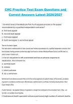 CHC Practice Test Exam &ndash; Practice Questions and Answers 2026&sol;2027