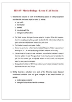 BIO 145 Marine Biology Lesson 1 Lab Study Guide &vert; Marine Ecosystems&comma; Ocean Life&comma; Biological Classification&comma; Laboratory Methods & Marine Biology Review