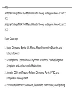 Arizona College NUR 356 Mental Health Theory and Application &ndash; Exam 2 &lpar;V3&rpar; QUESTIONS AND CORRECT