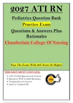 2027 ATI RN Pediatrics Question Bank &ndash;  Questions & Answers with Rationales