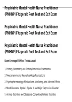 Psychiatric Mental Health Nurse Practitioner &lpar;PMHNP&rpar; Fitzgerald Post Test and Exit Exam