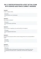Fac-C Certification Notes Latest Actual Exam With Verified Questions & Correct Answers