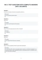 Fac-C Test Questions With Complete Answers &lpar;100&percnt; Accurate&rpar;