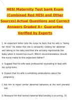 HESI Maternity Exam Test Bank &lpar;combined red hesi&rpar; &lpar;2027&rpar; Actual Questions and Correct Answers &lpar;Latest 2026 &sol; 2027 Update&rpar; Graded A&plus; 100&percnt; Guarantee Verified by Experts