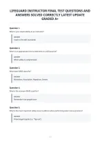 Lifeguard Instructor Final Test Questions And&NewLine;Answers Solved Correctly Latest Update&NewLine;Graded A&plus;