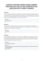 Logistics Captains Career Course Common&NewLine;Core Post Test Log Ccc Test Updated Actual&NewLine;Questions With Correct Answers&NewLine;