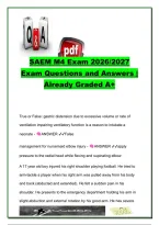 SAEM M4 Emergency Medicine Exam 2026&sol;2027 &vert; 100&plus; Questions & Answers &vert; Trauma&comma; Toxicology&comma; Cardiology&comma; Pediatrics & Critical Care &vert; Society for Academic Emergency Medicine