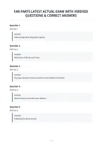 Far Parts Latest Actual Exam With Verified Questions & Correct Answers