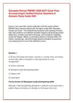 Georgette Review PMHNP &lpar;2026&sol;2027&rpar; Exam Prep&colon; Accurate Expert Verified Practice Questions & Answers Study Guide