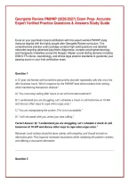 Georgette Review PMHNP &lpar;2026&sol;2027&rpar; Exam Prep&colon; Accurate Expert Verified Practice Questions & Answers Study Guide