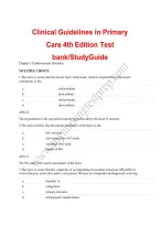Clinical Guidelines in Primary Care&comma; 4th Edition &ndash; Test Bank